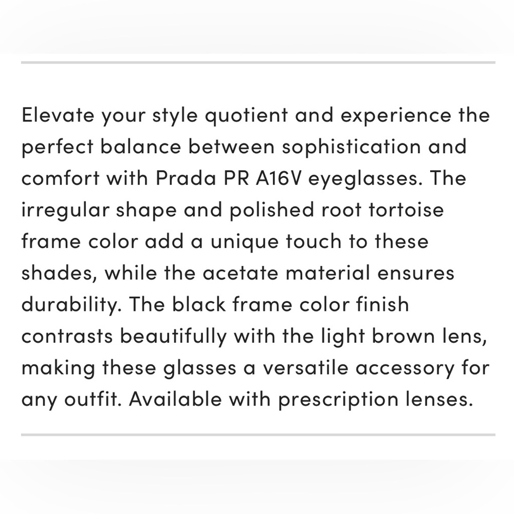 Prada Women's Black and Clear Patterned Glasses - Picture 4 of 9